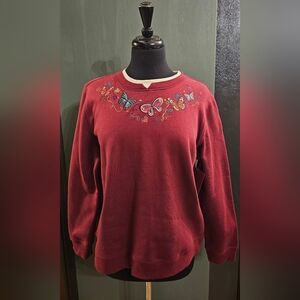 Tradition Sweater With Butterfly Embroidery